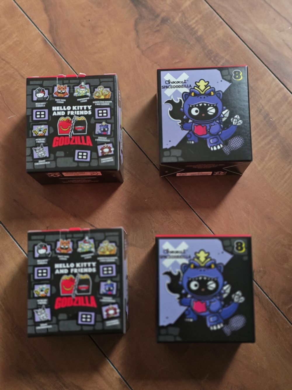 McDonald’s Hello Kitty & Friends x Godzilla Happy Meal Toys Bundle of 4